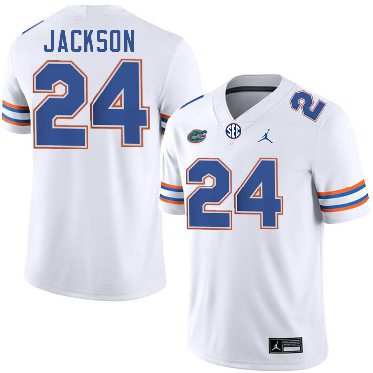 Ja'Kobi Jackson Florida Jersey,Florida Gators #24 Ja'Kobi Jackson Jersey Youth Uniforms-White